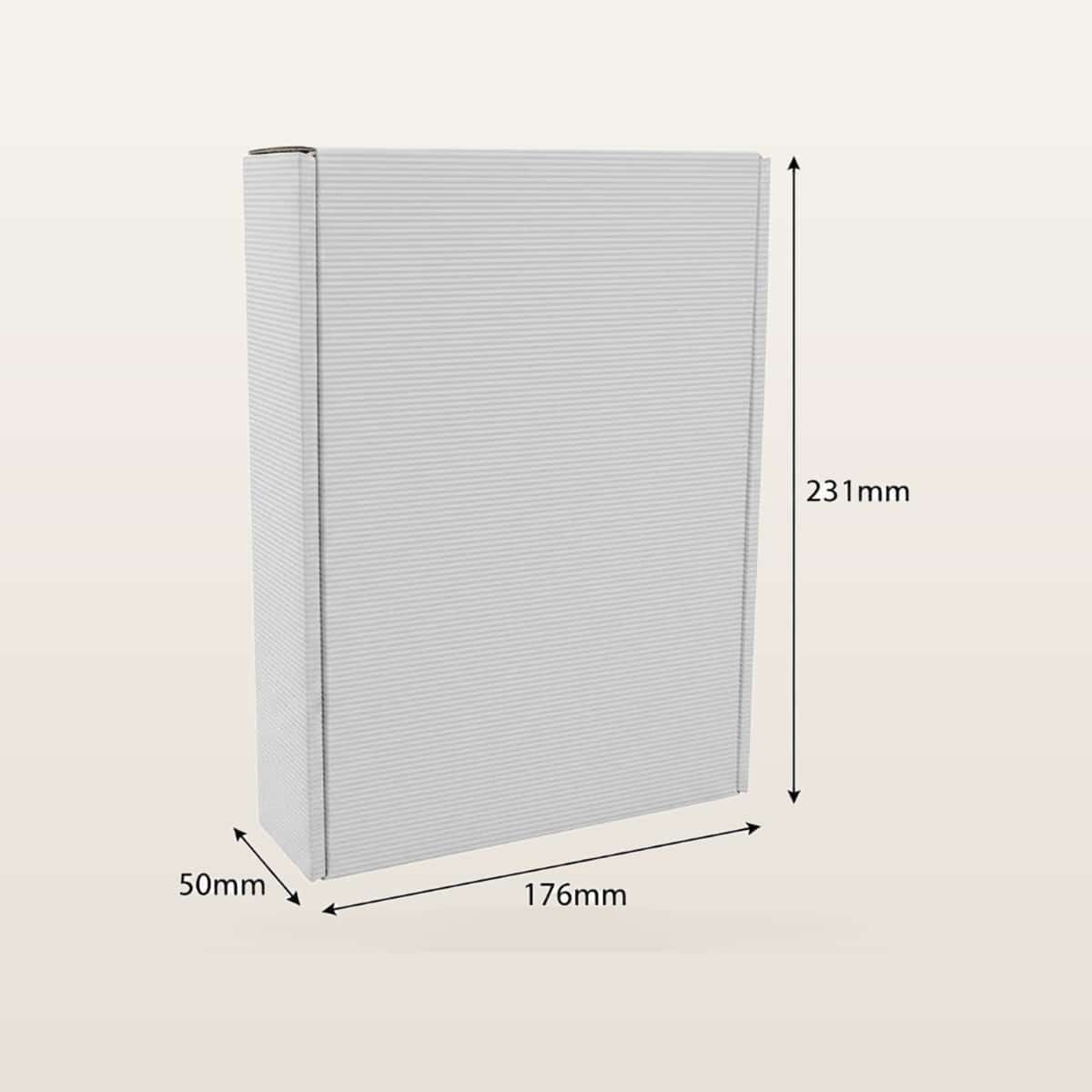 Pudełko prezentowe A5 białe 176x231x50 mm z wymiarami