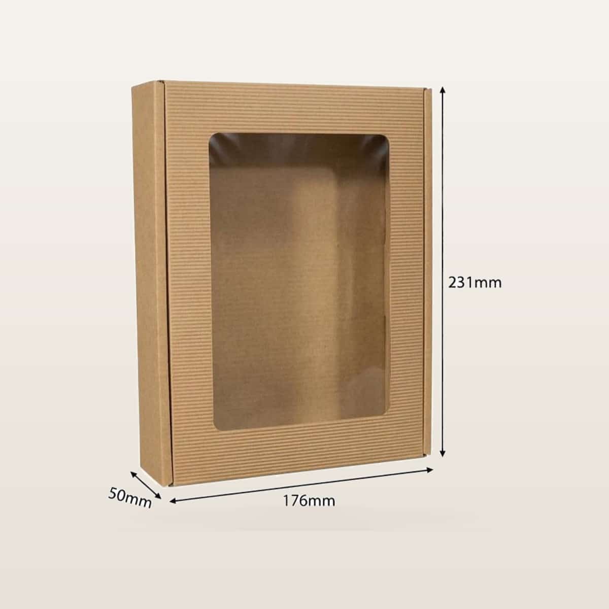 Pudełko prezentowe A5 z okienkiem 176x231x50 mm